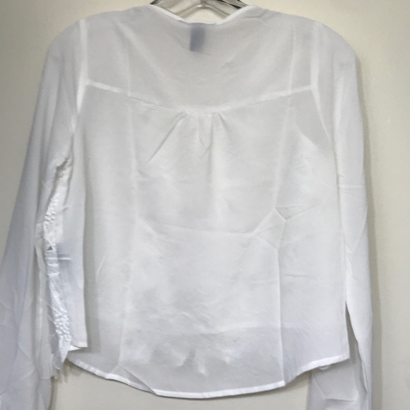 NWOT Sheer Long Sleeve Crop - Picture 2 of 2